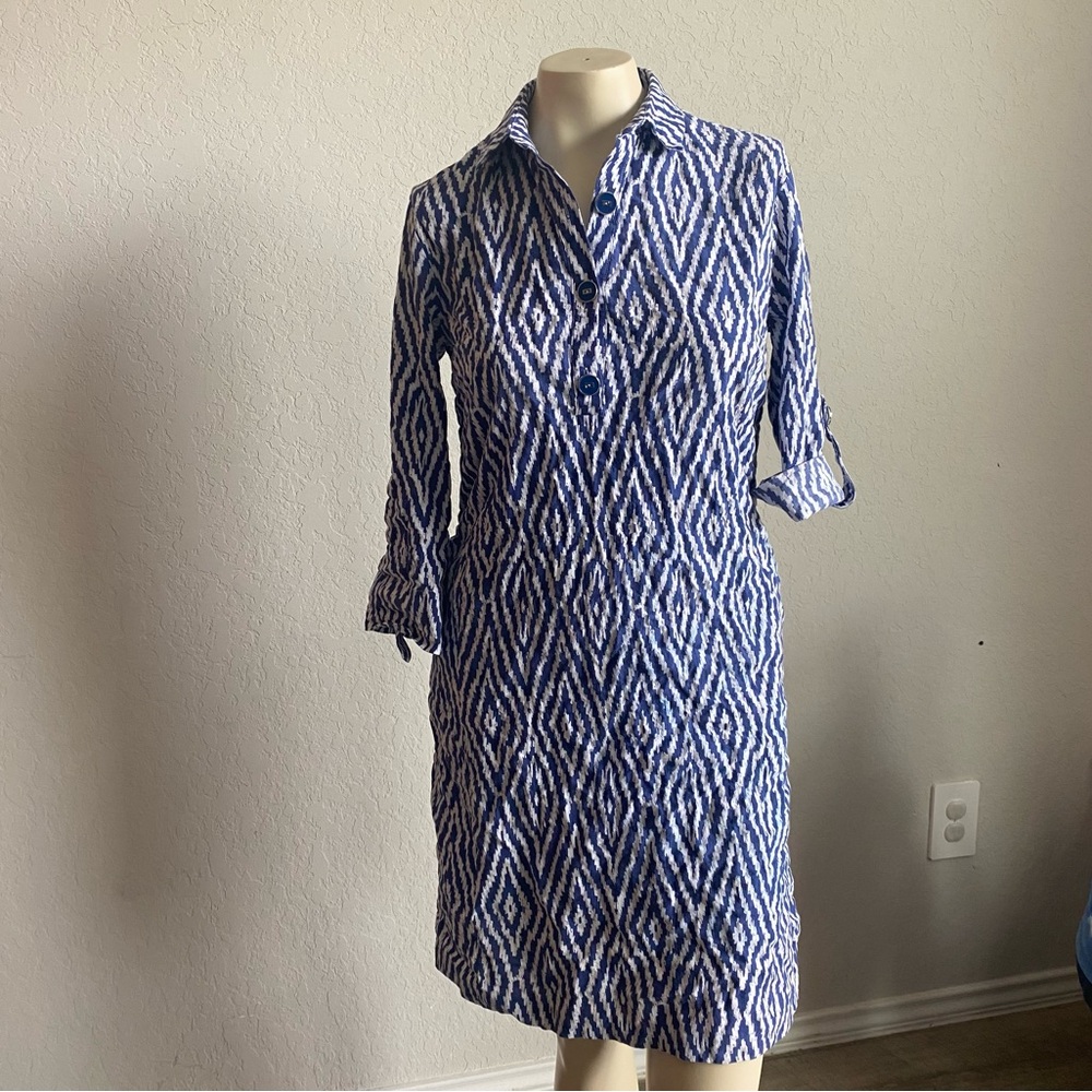 J. McLaughlin Womens Tunic Dress Size XS Geometric Office Professional Business